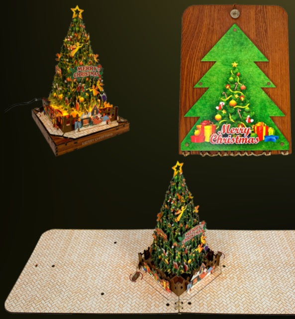 3D Christmas Tree With  LightsWoodWander Manufacturing