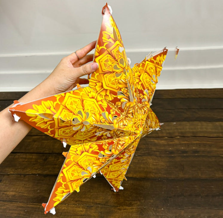 Golden Star Lantern - DecorationWoodWander Manufacturing