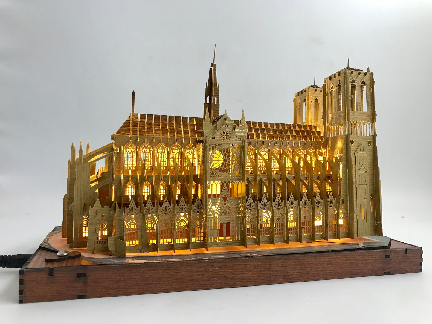 3D Notre Dame Cathedral Popup with LightsWoodWander Manufacturing