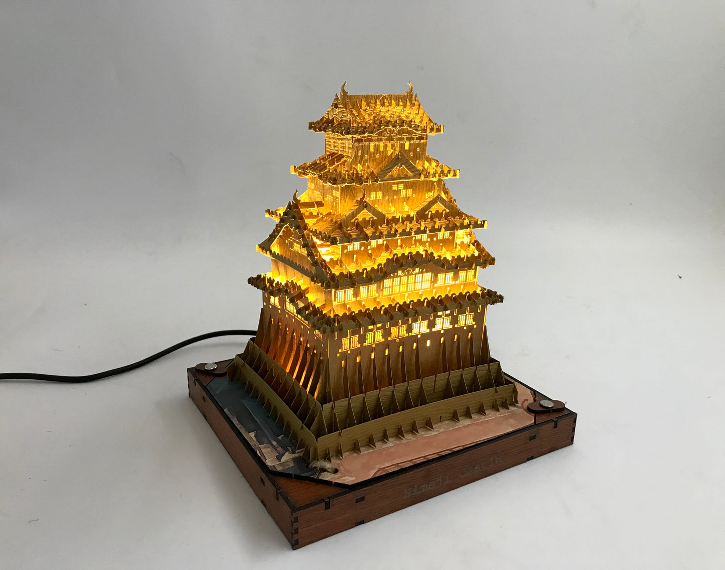 3D Himeji Castle Popup with LightsWoodWander Manufacturing