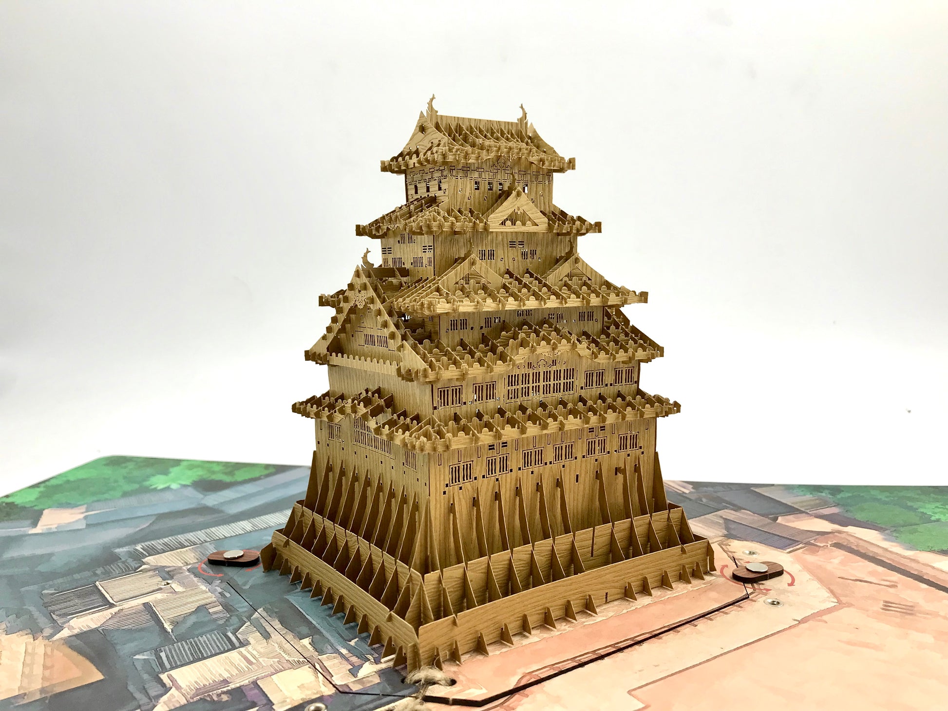 3D Himeji Castle Popup with LightsWoodWander Manufacturing