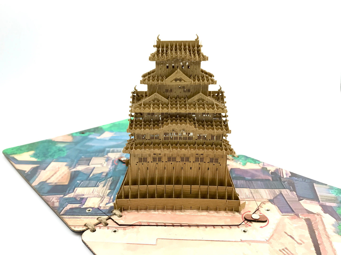 3D Himeji Castle Popup with LightsWoodWander Manufacturing