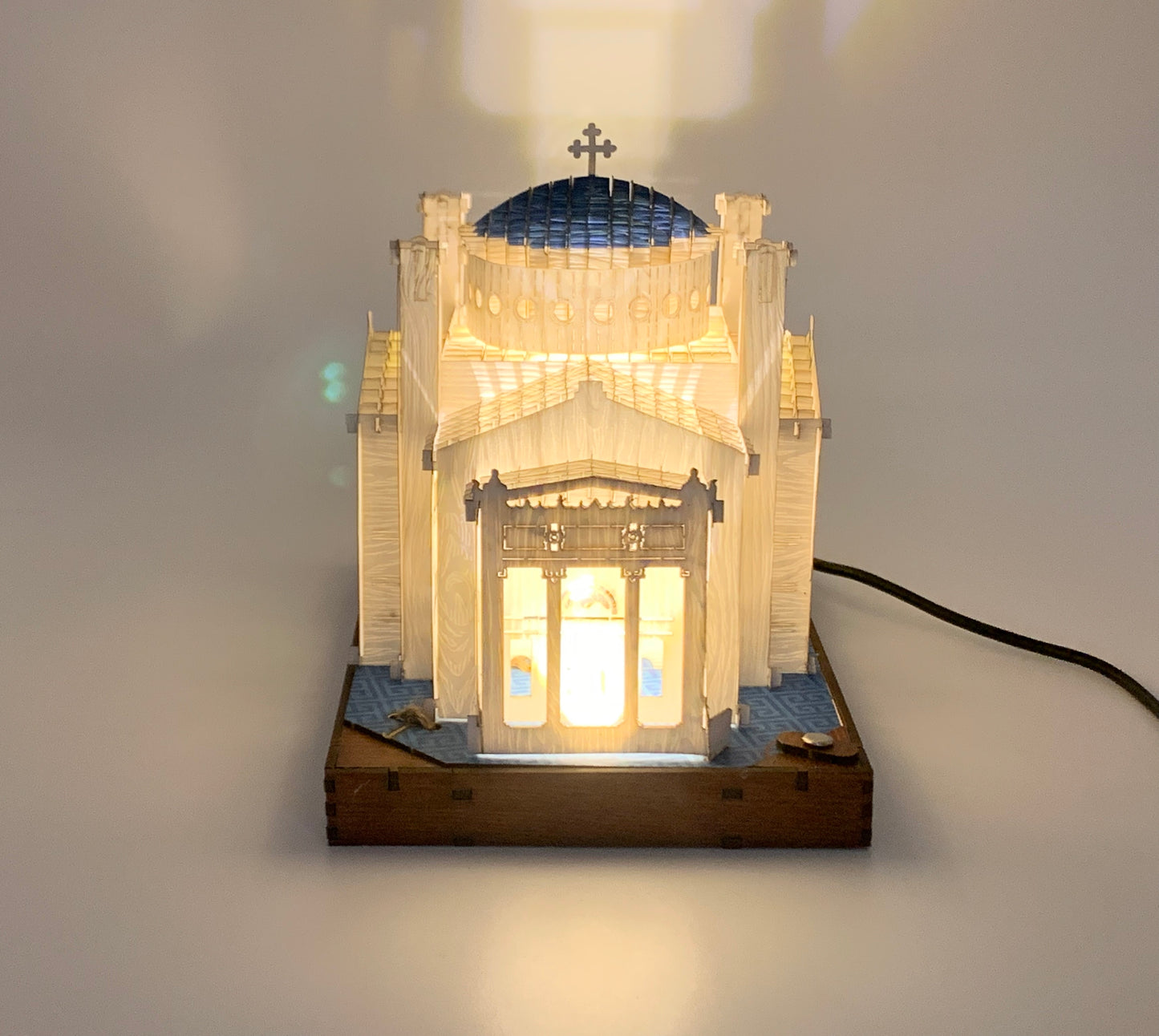 3D Greek Church Popup with LightsWoodWander Manufacturing