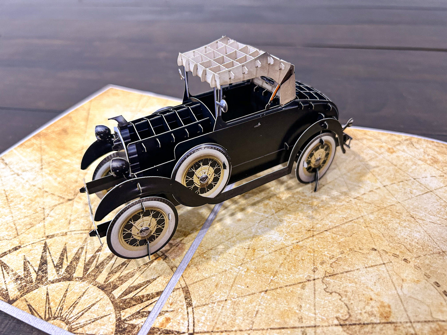 3D Classic Car Popup CardWoodWander Manufacturing