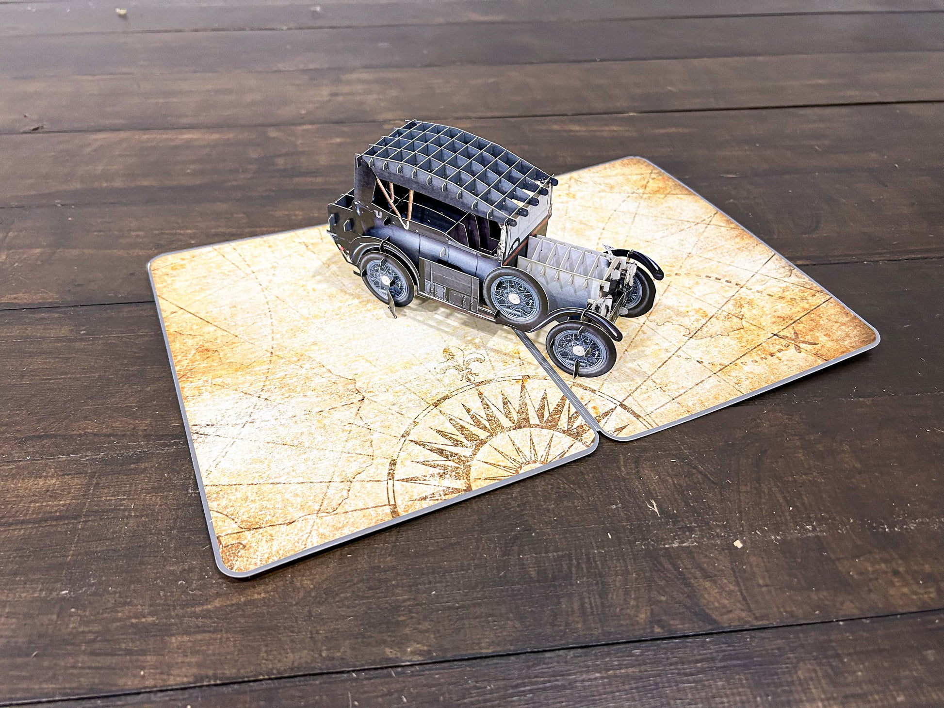 3D Classic Car Popup CardWoodWander Manufacturing