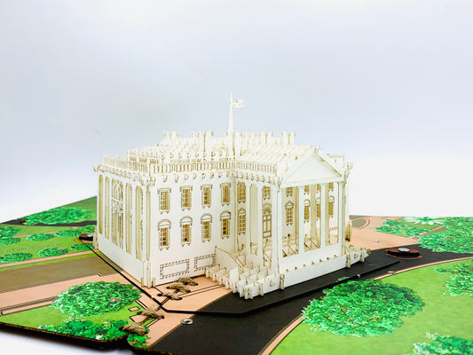 3D White House Popup with LightsWoodWander Manufacturing