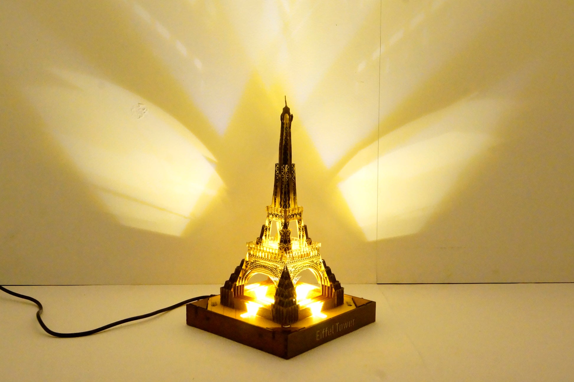 3D Eiffel Tower Popup with LightsWoodWander Manufacturing