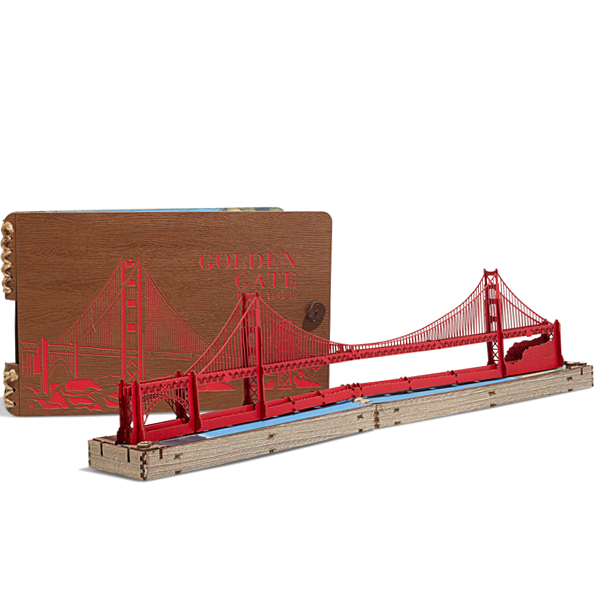 3D Golden Gate Brigde Popup with LightsWoodWander Manufacturing