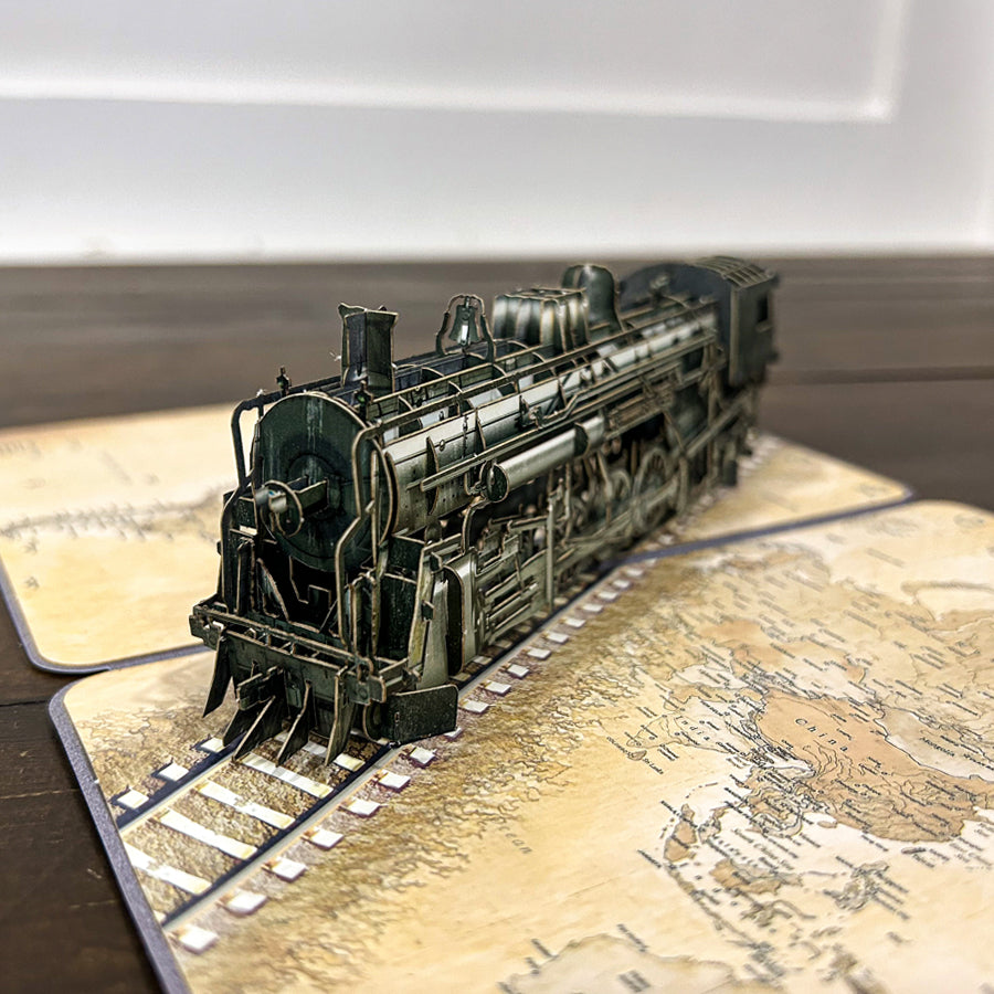 3D Train Popup CardWoodWander Manufacturing